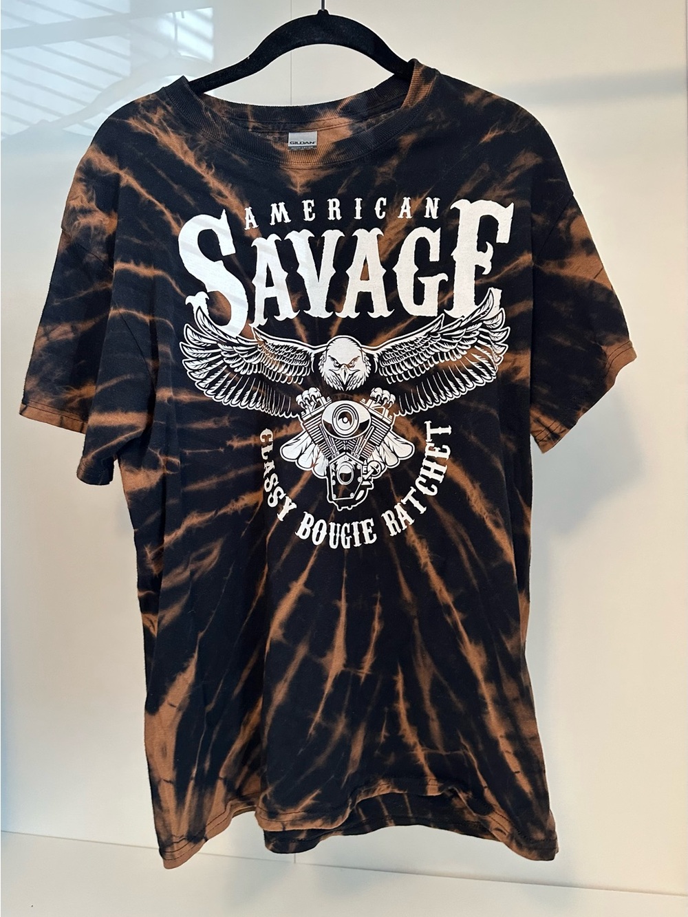 Men’s Tie-Dye Graphic Tee - Black & Brown